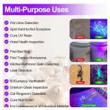 Black Light UV Flashlight,Vansky Blacklight 12 LED Urine Detector For Dog/Cat/Pet Urine & Dry Stains and Bed Bug On Carpets/Rugs/Floor,Matching with Pet Odor Eliminator