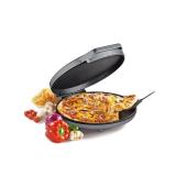 Betty Crocker Pizza Maker Plus, 12" Indoor Electric Grill, Nonstick Griddle Pan for Pizzas, Quesadillas, Tortillas, Nachos and more, 12" Electric Griddle for Delicious Meals and Snacks, Silver