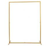 A78.7 in. x 59.1 in. Gold Rectangle Iron Metal Wedding Arch Stand Background Props Flower Rack Arbor