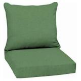 ARDEN SELECTIONS Leala Texture 24 in. x 24 in. 2-Piece Deep Seating Outdoor Lounge Chair Cushion in Moss