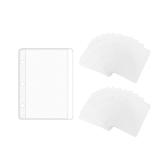 24pcs Mini Binder Pockets Zipless A9 Binder Inserts Frost PVC Sheet Card Protectors 3 Holes for Cash Binder Photos Cards Bills Organize (Mini 24pcs)