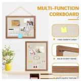 DOLLAR BOSS Cork Boards with Linen 2-Pack 16