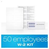 Adams W2 Laser Tax Forms Kit 2023, Blank Forms w/Stubs and Self Seal Envelopes Included, B & C Copies, 3-Up, Peel and Seal, 50 Pack (TXA2350)