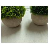 THE BLOOM TIMES 2 Pcs Small Fake Plants for Home Decor Indoor, Artificial Faux Potted Greenery for House Office Decorations