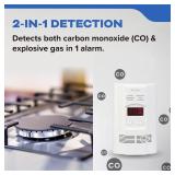 Kidde Carbon Monoxide Detector, Propane, Natural, Methane, & Explosive Gas Alarm, Plug-In Wall with 9-Volt Battery Backup, Digital LED Display