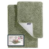 BELADOR Bathroom Rugs Sets 2 Piece- Plush Bath Mat Set Quick-Dry Soft Chenille Bathroom Mat with Rubber Backing, Absorbent Bathroom Rug Set, Washable Bath Rugs for Bathroom- Bath Mats 24x17 + 30x20