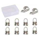 Jiayouy 10Pieces Guitar Finger Picks & Thumb Pick Set with Storage Box Adjustable Metal Finger Picks for Acoustic Guitar Banjo Ukulele Silver