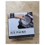 Tuffen Small Ice Packs for Lunch Boxes, Stainless Steel Round Cold Packs for Cooler, Reusable Long Lasting Freezer Packs, Multi Use Cooler Accessories for Camping and Pain Relief (1 Pack)