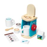 Melissa & Doug 11-Piece Coffee Set, Multi - Pretend Play Kitchen Accessories Kids Coffee Maker Play Set For Girls And Boys