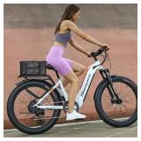 RAYMACE Rear Rack Bike Basket with Cargo Net and Liner Large Bicycle Basket Perfect Mount for Electric Bike