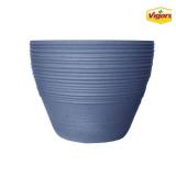 A 18.9 in. Ashton Large Brushed Denim Blue High-Density Resin Planter (18.9 in. D x 14.8 in. H)