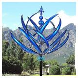 Kinetic Wind Spinners Outdoor, 3D Extra Large Outdoor Metal Wind Sculptures Spinners with Stake, Windmills for Yard Garden, Wind Powered Yard Art Garden Art Lawn Decor