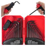 LOZAGU 35-Piece Allen Wrench Sets Metric and Standard Hex Key Set, Allen Key Set, MM(0.7mm-10mm) SAE(0.028in-3/8), Chrome Vanadium Steel