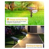 Solar Spot Lights Outdoor Waterproof, 3 Lighting Modes Solar Landscape Lights for Outside, Dusk to Dawn IP65 Waterproof Outdoor Solar Lights for Yard Pathway Driveway Landscape, Warm White, 1 Pack