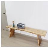 BALANBO Elm Wood Dining Bench Bedroom BenchesIn Footrest Stool Accent Bench for Entryway Dining Room Living Room Bedroom End of Bed Long 47.6IN - Retail: $189.99