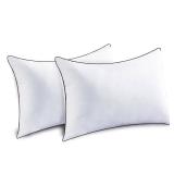 JOLLYVOGUE Pillows Queen Size Set of 2 for Sleeping, Soft and Supportive Bed Pillow for Side and Back Sleeper, Down Alternative Hotel Collection Sleeping Pillows 2 Pack -30x20 Inches