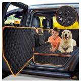 Dog Car Seat Cover for Back Seat, Hard Bottom Car Seat Cover for Dogs with Door Protectors for Traveling and Camping with Pets, Dog Car Seat Cover Waterproof and Scratch-Resistant, Suitable for Cars