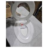 Little2Big Toilet Seat with Built-In Potty Training Seat, Slow Close, Easy to Install, Elongated, White