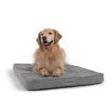 Diggs Snooz Grey Dog Bed I Memory Foam Puppy Bed I Orthopedic Dog Bed I Perfectly Sized for Revol Dog Crate I Crate Pad Has Removable Cover for Cleaning (43.9" x 3.5" x 28.7") I Large - Retail: $150