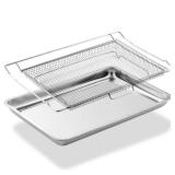 Air Fryer Tray Replacement for Frigidaire Oven Parts AIRFRYTRAY 304 Stainless Steel Frigidaire Air Fryer Basket 24.1 x 16 Inches Frigidaire Ready Cook 30in Wall Ovens Air Fryer Rack 1 Set