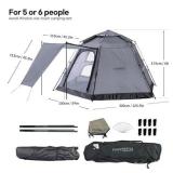 IDOOGEN Instant Tents for Camping,Easy to Set Up Camping Tent, 4 Person Tent,Sets Up in 30 Seconds, Weatherproof Tent,Good Air Permeability - Retail: $90.62