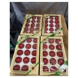 Bundle of 60 Red Glass Ornaments