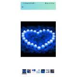 cridoz Blue Artificial Rose Petals and 24 Blue Flameless LED Candles Set for Romantic Decoration - Weddings, Parties, Valentine