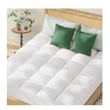 Full Mattress Topper for Back Pain, Extra Thick Pillow Top Mattress Pad Cover with 8-21 Inch Deep Pocket, Soft Mattress Protector Overfilled Down Alternative (White, Full)