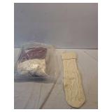 Fesciory Christmas Stockings, 6 Pack 18 Inches Large Size Cable Knitted Stocking Gifts & Decorations for Family Holiday Xmas Party, Burgundy&Ivory