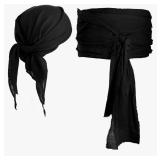 SATINIOR Halloween Pirate Costume Men Women Pirate Head Scarf Hat Accessories Pirate Sash Belt Bandana Waist Belt