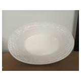 white ceramic serving plate dish aprox 12x9 inch 32792