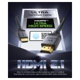 Silkland 10K 8K HDMI 2.1 Cable Certified, [4K@120Hz 144Hz, 8K@60Hz, 2K@240Hz] Ultra High Speed HDMIÂ® Cable 48Gbps (Upgrade Braided),HDR, eARC, HDCP 2.3, Compatible for Xbox/PS5/PS4/Roku TV-6.6ft