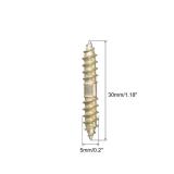 uxcell 5x13mm Hanger Bolts, 48pcs Double Ended Self-Tapping Thread Wood to Wood Dowel Screws for Wood Connecting