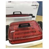 2 in 1 Smokeless Indoor Ceramic Nonstick Grill and Griddle.