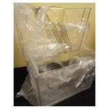 mDesign Plastic Open Front Dip Storage Bin for Kitchen or Fridge Organization - Organization for Pantry Shelf, Cabinet, Closet Storage, or Cube Storage Organizer - Ligne Collection - 2 Pack - Clear Re