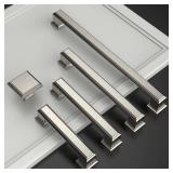 Amerdeco 6 Pack Brushed Satin Nickel Cabinet Pulls 11.3 Inch(288mm) Hole Center Cabinet Hardware Kitchen Cabinet Handles for Bathroom Drawer Pulls Dresser Pulls ZH0001 Retail $63.99