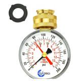 CARBO Instruments 2-1/2" Pressure Gauge,Water Pressure Test Gauge, 3/4" Female Hose Thread, 0-200 PSI with Red Pointer Retail $15.20