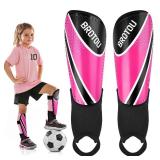 BROTOU Shin Guards Soccer Youth, Soccer Shin Guards for Kids 3-15, Light Weight Adjustable Straps Shin Pads Protection Equipment with Ankle and Leg Calf Protection Retail $14.97