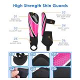 BROTOU Shin Guards Soccer Youth, Soccer Shin Guards for Kids 3-15, Light Weight Adjustable Straps Shin Pads Protection Equipment with Ankle and Leg Calf Protection Retail $14.97