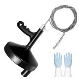 Plumbing Snake Drain Auger Drain Cleaning Tool Professional Sink Snake for Bathtub Drain, Kitchen Sink, Sewer, Retail $22.49