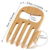 2 Pieces Bamboo Salad Hands, Salad Servers Bamboo Serving Hands Latest Gripper Design Salad Claws Set for Serving Salad, Pasta, Fruit on Your Kitchen Counter, 6 Inches (Wood Color) Retail $12.79