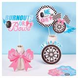 Cheereveal 24Pcs Burnouts or Bows Gender Reveal Centerpiece Sticks, Blue and Pink Table Toppers Burnouts or Bows Gender Reveal Decorations for Boy or Girl Baby Shower, Party Supplies Retail $15.06