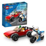 LEGO City Police Bike Car Chase 60392, Toy with Racing Vehicle & Motorbike Toys for 5 Plus Year Olds, Kids Gift Idea, Set Featuring 2 Officer Minifigures