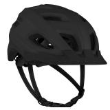 Retrospec Lennon Bike Helmet with LED Safety Light Adjustable Dial & Removable Visor - Adjustable Bicycle Helmet for Adult Men & Women - Matte Black One Size