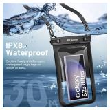 [Up to 10"] Large Waterproof Phone Pouch Bag - 2Pack Waterproof Phone Case for iPhone 16 15 14 13 Pro Max Galaxy S24 S23 S22, IPX8 Cell Phone Water Protector Pouch Beach Essentials Travel Must Haves