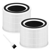 Core 300 Replacement Filter for LEVOIT Core 300 and Core 300S Air Purifier, 2 Pack 3-in-1 H13 True HEPA Replacement Filter, Compared to Part # Core 300-RF (White)