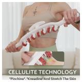 DONGSHEN Anti Cellulite Roller Massager Removable Fascia Release Lymphatic Drainage Massage Roller for Reduce Cellulite, Relieve Muscle Soreness, Promote Blood Circulation, Skin Tightening