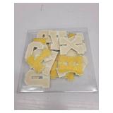 Morcheiong 26Pcs Self Adhesive Chenille Letter Patches A-Z, Chenille Letters for Clothing, Fabric, Shoes, Bags (Yellow)