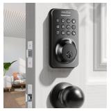 Keyless Entry Door Lock Deadbolt with Handle Set, Door Locks for Front Door, Keypad Door Lock with Handle, Smart Door Knob, Auto Lock, Code Door Lock with Installation Guide, Matte Black - Retail: $77