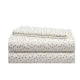 Heritage Kids Full Sheet Set,4 Piece Gold Dot Pattern, Cozy and Durable